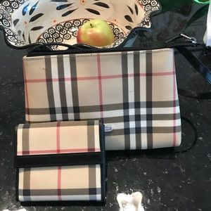 Authentic Burberry wallet and bagette